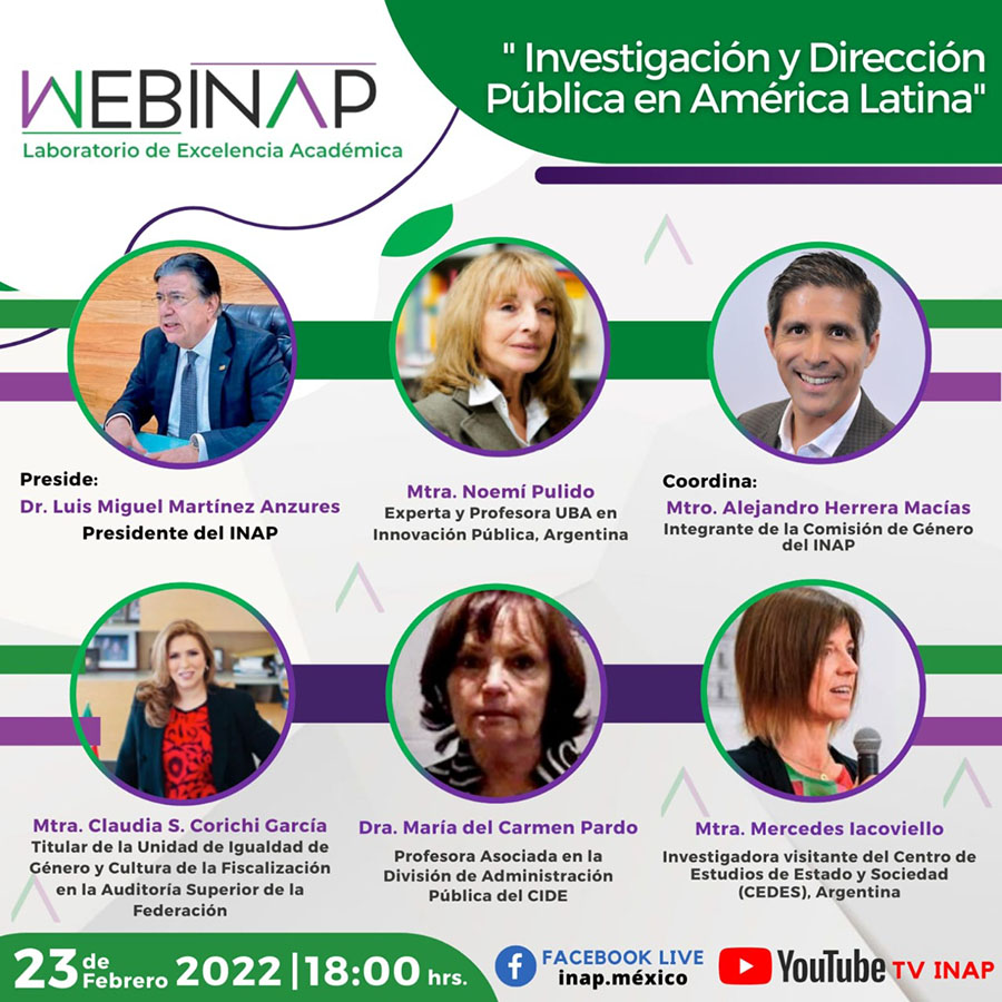 Invitan al Webinap, “Investigación y Dirección Pública en América Latina”