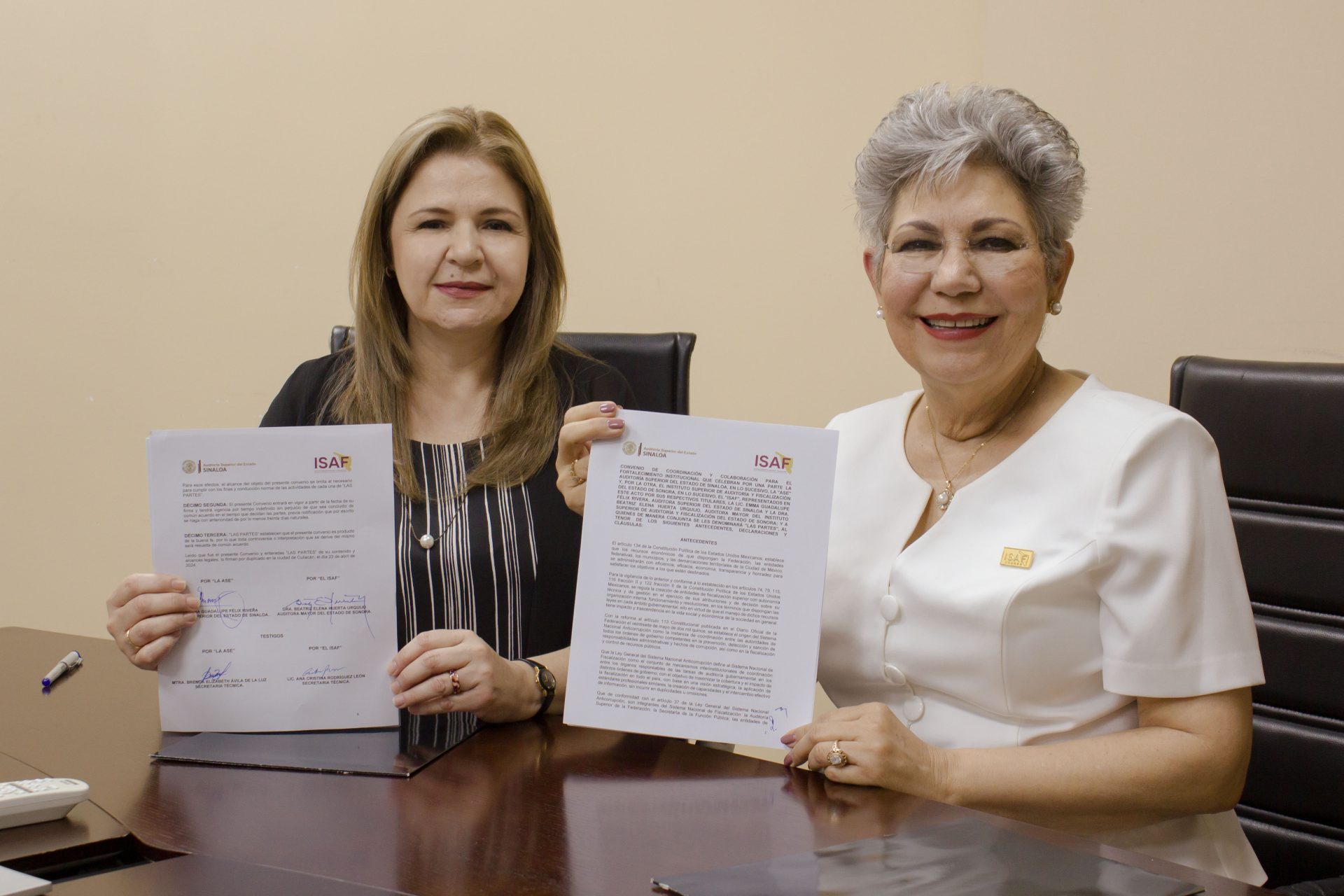 Titulares de Órganos Fiscalizadores de Sinaloa y Sonora firman convenio de colaboración